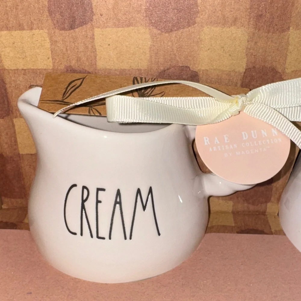 Rae Dunn Cream and Sugar Set - Cream